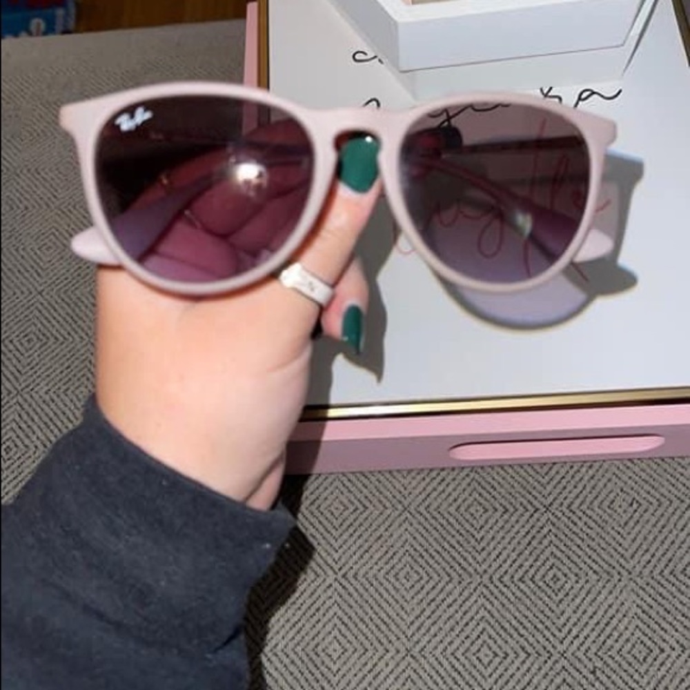 Ray Ban sunglasses, pinkish purple color